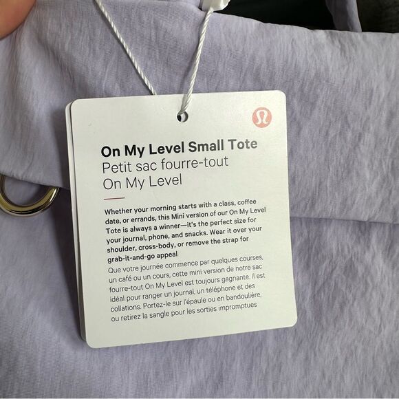 NWT Lululemon On My Level Crossbody Top Handle Tote Bag Micro 5L Lavender Frost - Picture 12 of 14